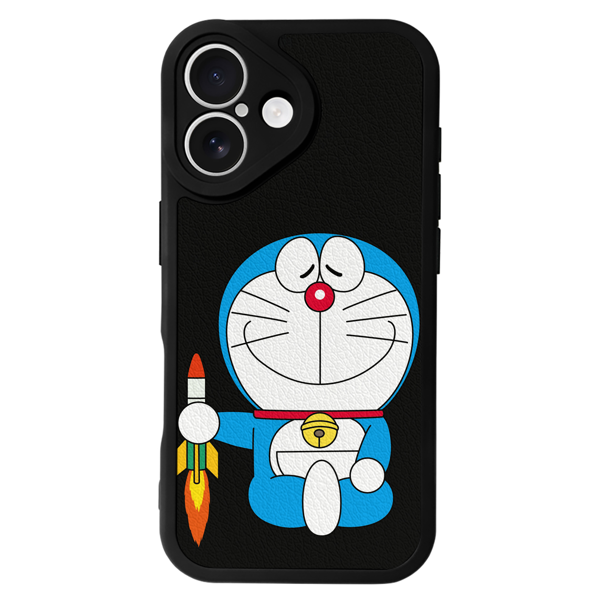 （画像用） ドラえもん Doraemon 【iPhone 16シリーズ対応】シリコンスマホケース（レザー調） 材質：シリコン